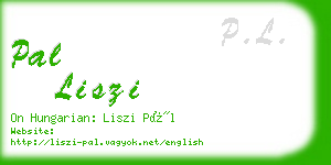 pal liszi business card